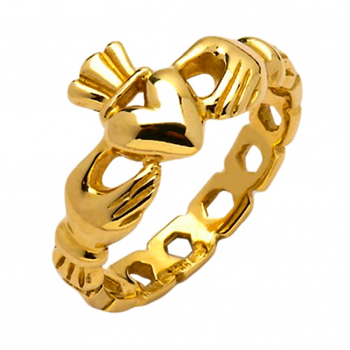 Gold Claddagh Ring - Mask Claddagh Rings